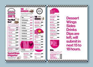 Menu Design by Graphic Guy for this project | Design #30536518