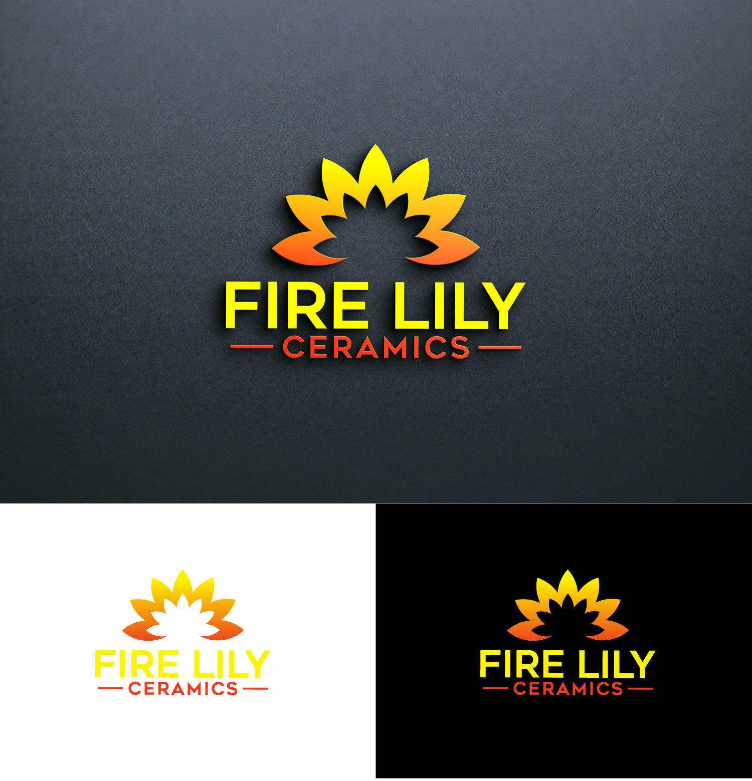 Logo Design by Mi Design1 for Fire Lily Ceramics | Design #30522546