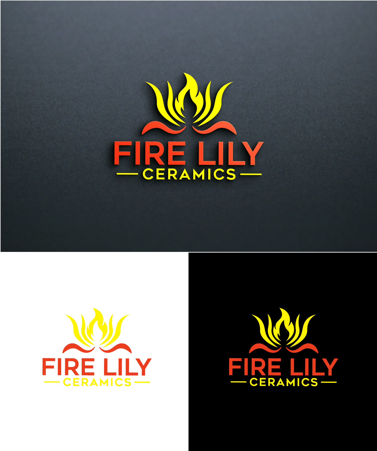 Logo Design by Mi Design1 for Fire Lily Ceramics | Design #30522802