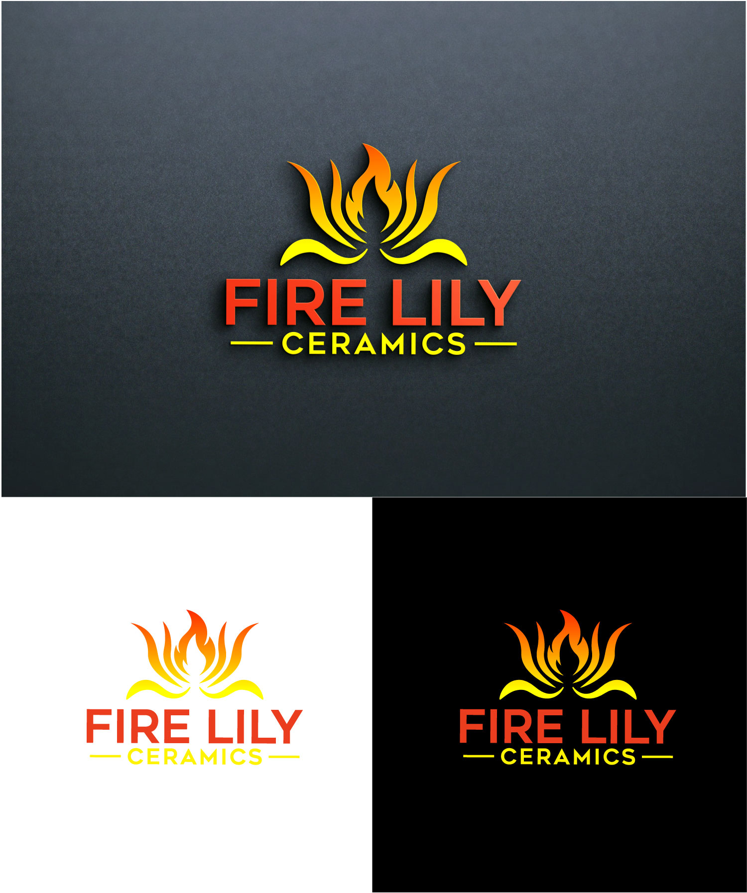 Logo Design by Mi Design1 for Fire Lily Ceramics | Design #30522871