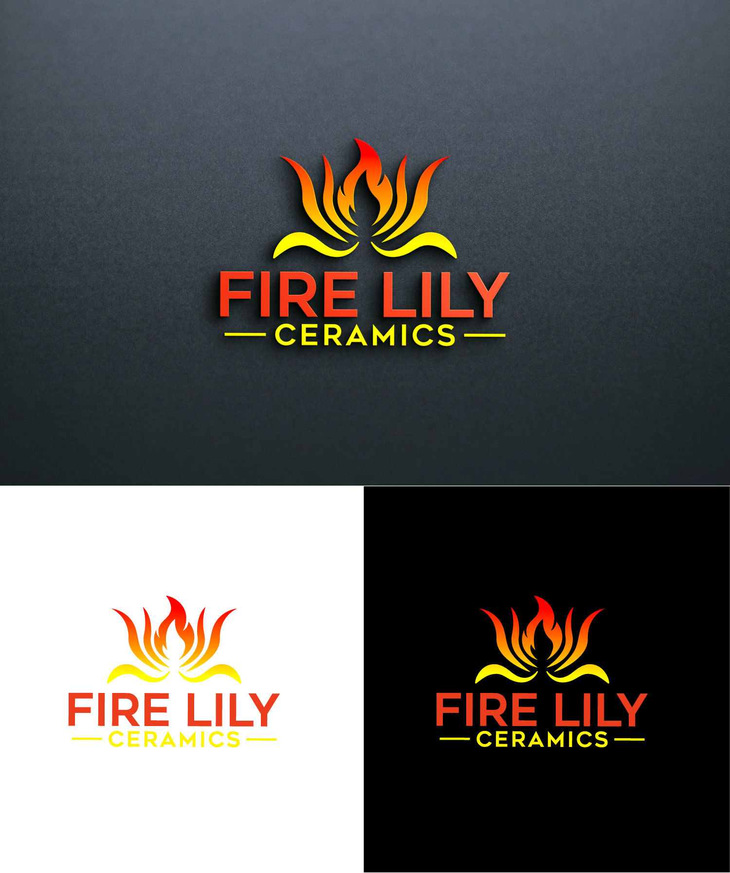 Logo Design by Mi Design1 for Fire Lily Ceramics | Design #30522880