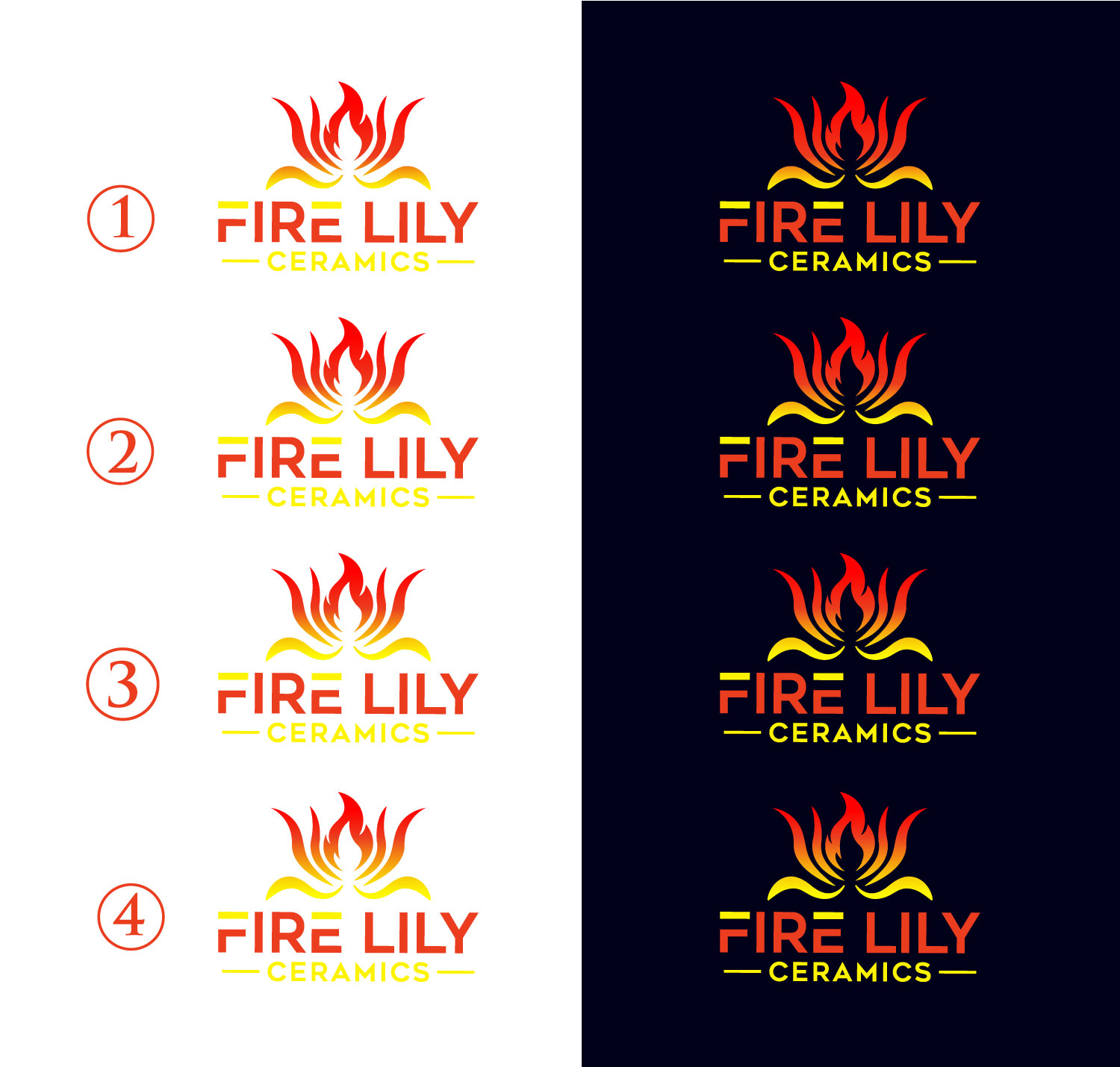 Logo Design by Mi Design1 for Fire Lily Ceramics | Design #30522993