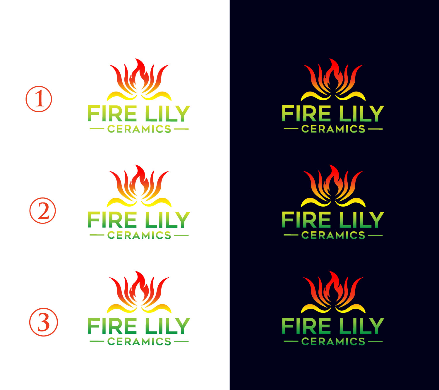 Logo-Design von Mi Design1 für Fire Lily Ceramics | Design #30523691