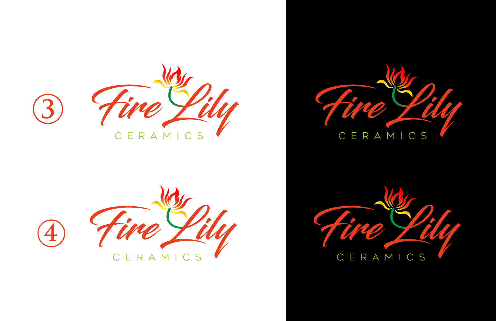 Logo Design by Mi Design1 for Fire Lily Ceramics | Design #30626293