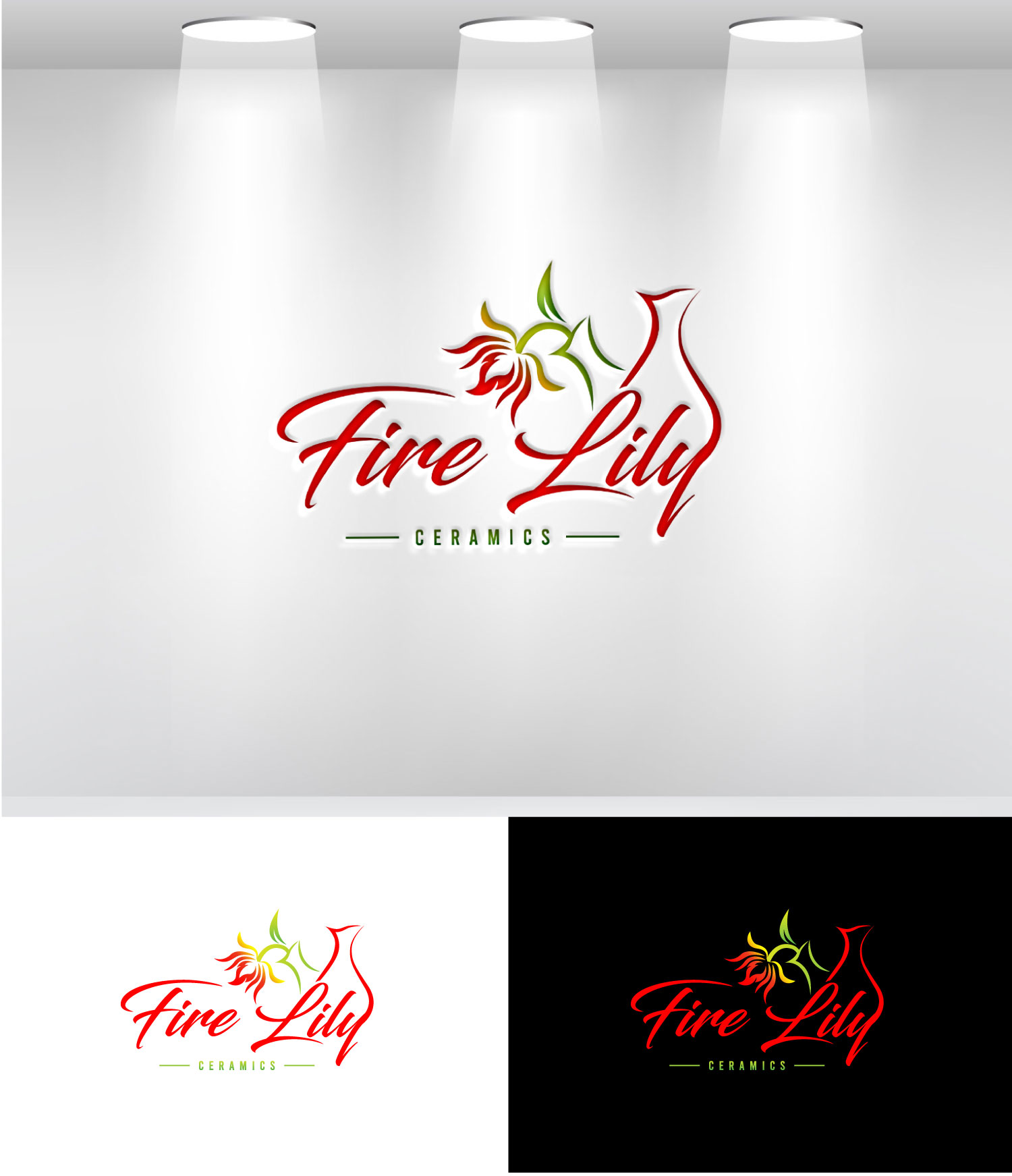 Logo Design by Mi Design1 for Fire Lily Ceramics | Design #30626615