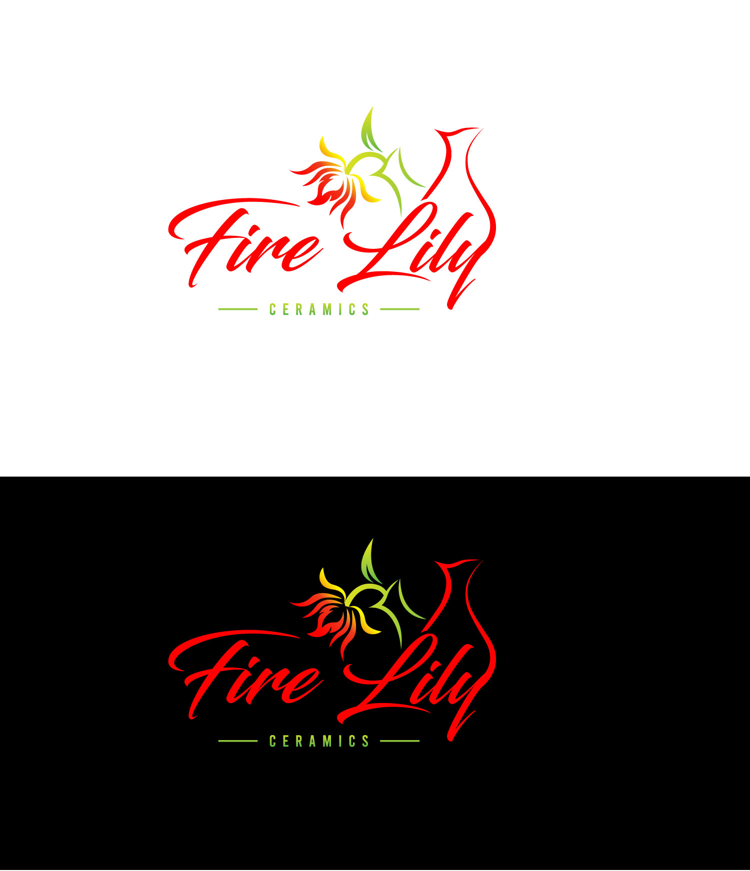 Logo Design by Mi Design1 for Fire Lily Ceramics | Design #30626634