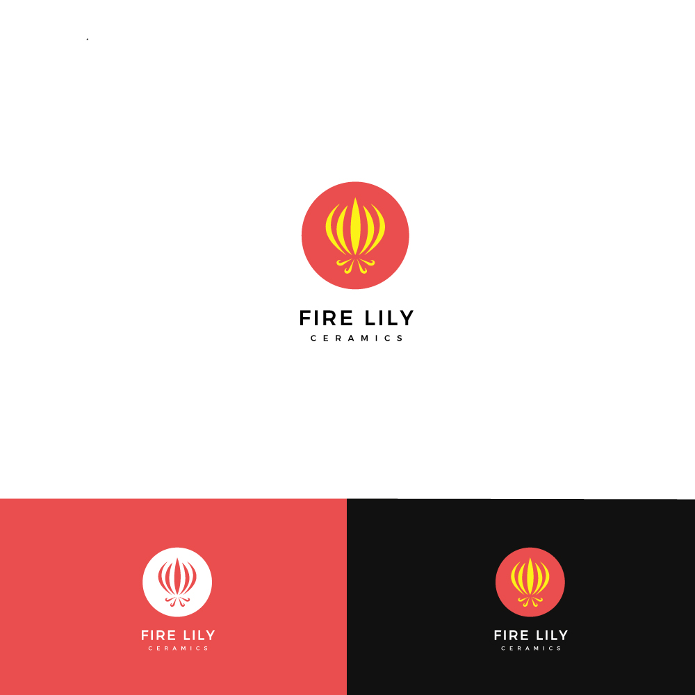Logo Design by BatJazzStudio for Fire Lily Ceramics | Design #30547465