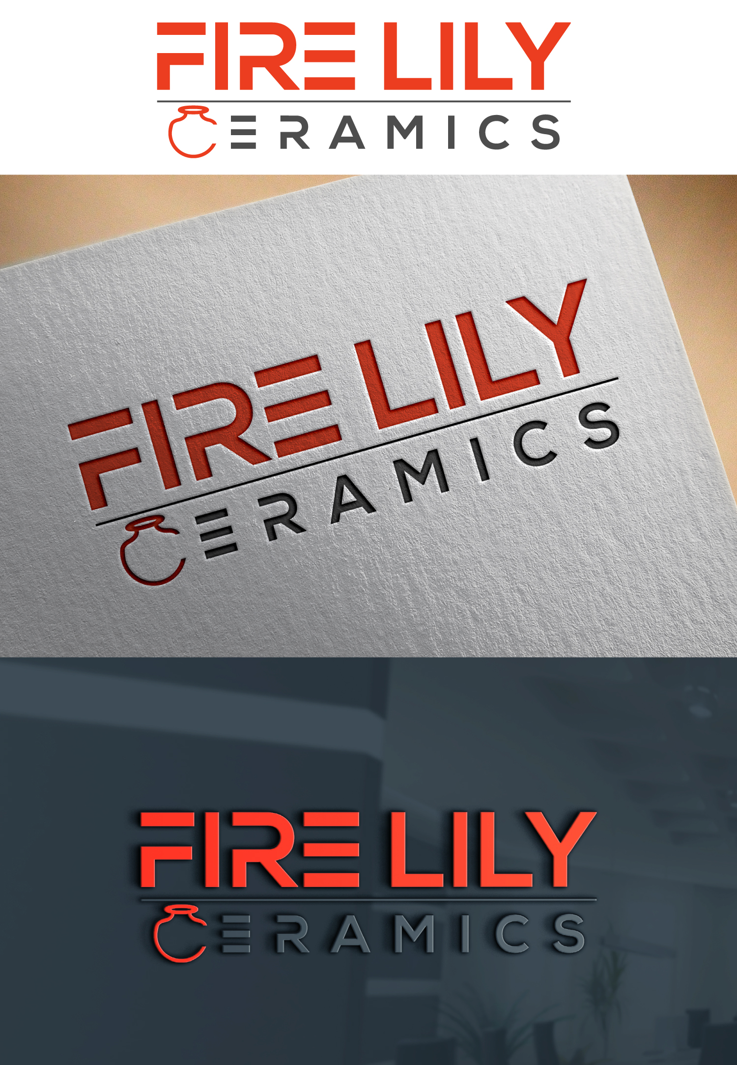 Logo Design by 100%design for Fire Lily Ceramics | Design #30530563