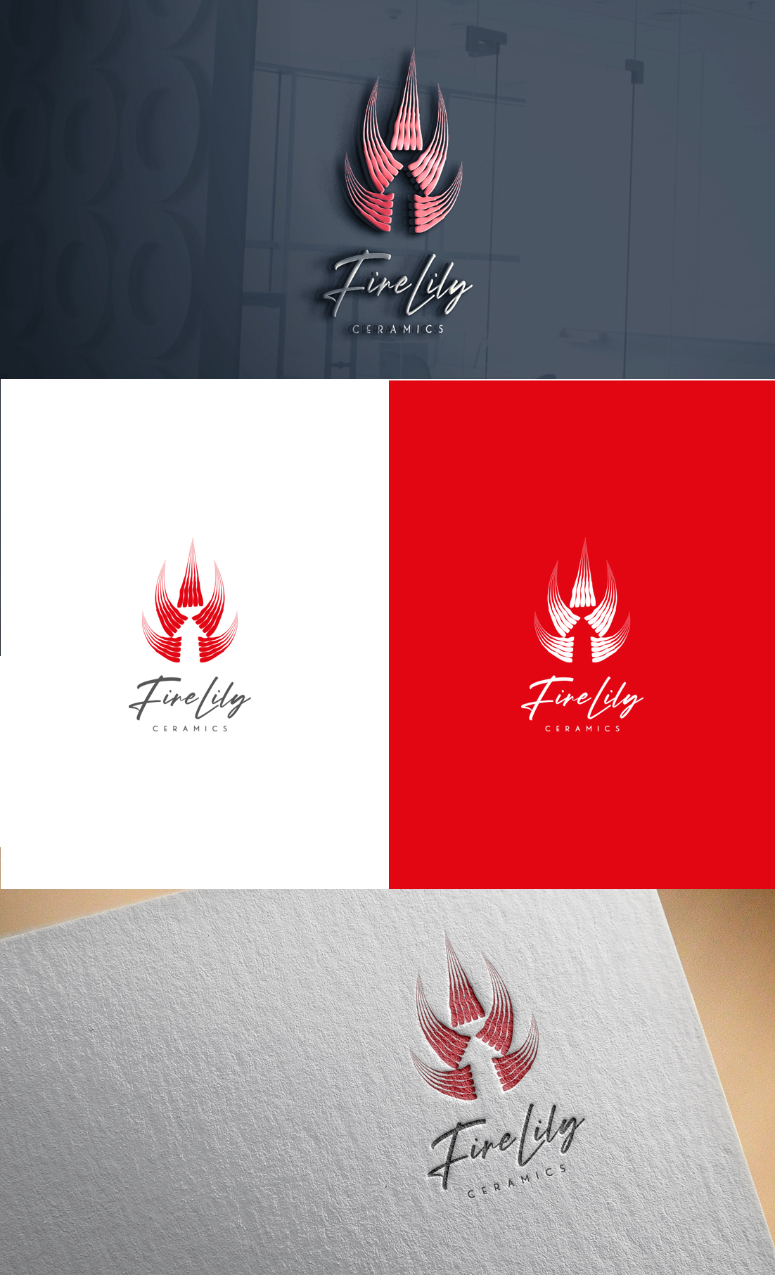 Logo Design by GLDesigns for Fire Lily Ceramics | Design #30523012