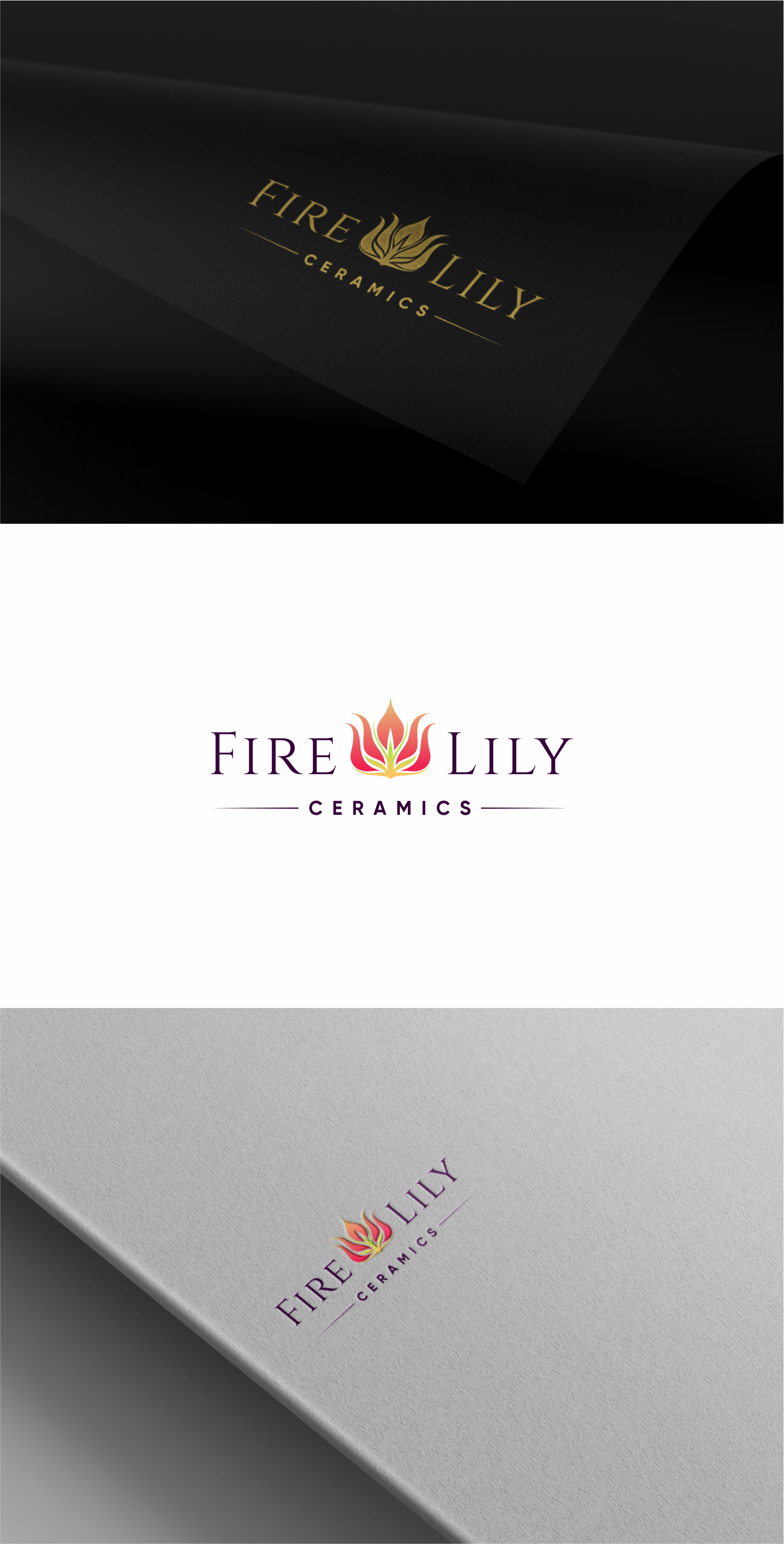 Logo Design by *mary for Fire Lily Ceramics | Design #30525494