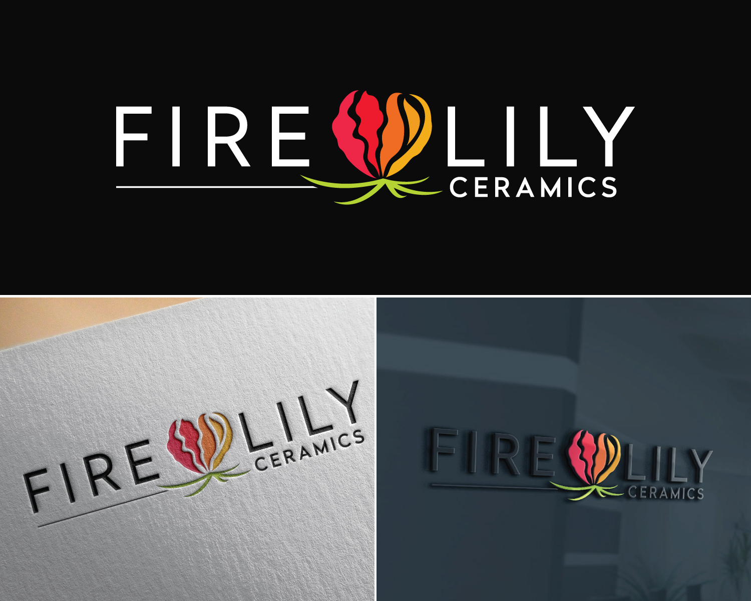Logo Design by Atec for Fire Lily Ceramics | Design #30543555