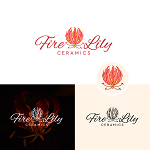 Logo Design by Amethystica for Fire Lily Ceramics | Design: #30546875