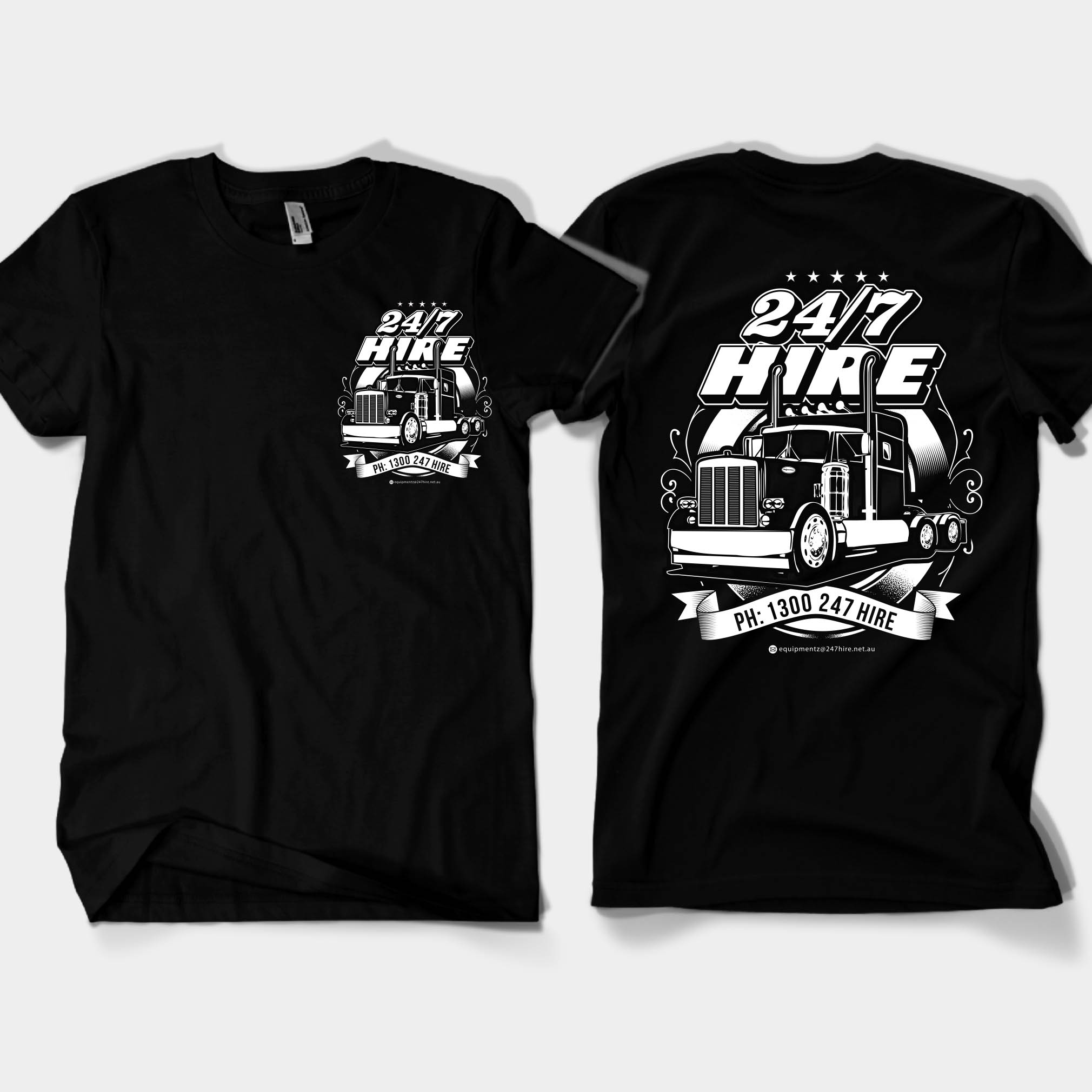 T-shirt Design by Rheanza for 24/7 Hire  | Design #30548270