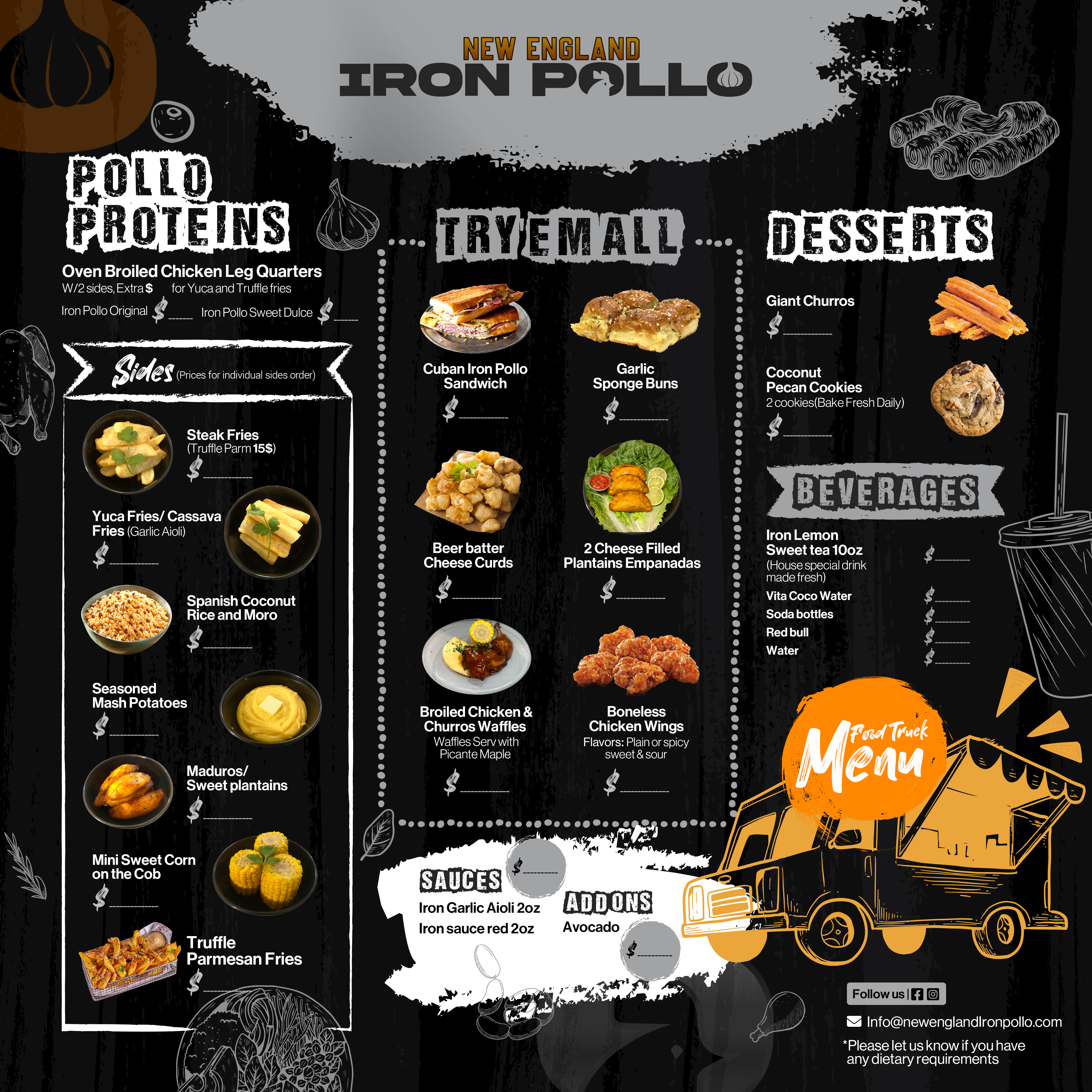 Menu Design by Graphic Guy for this project | Design #30579768