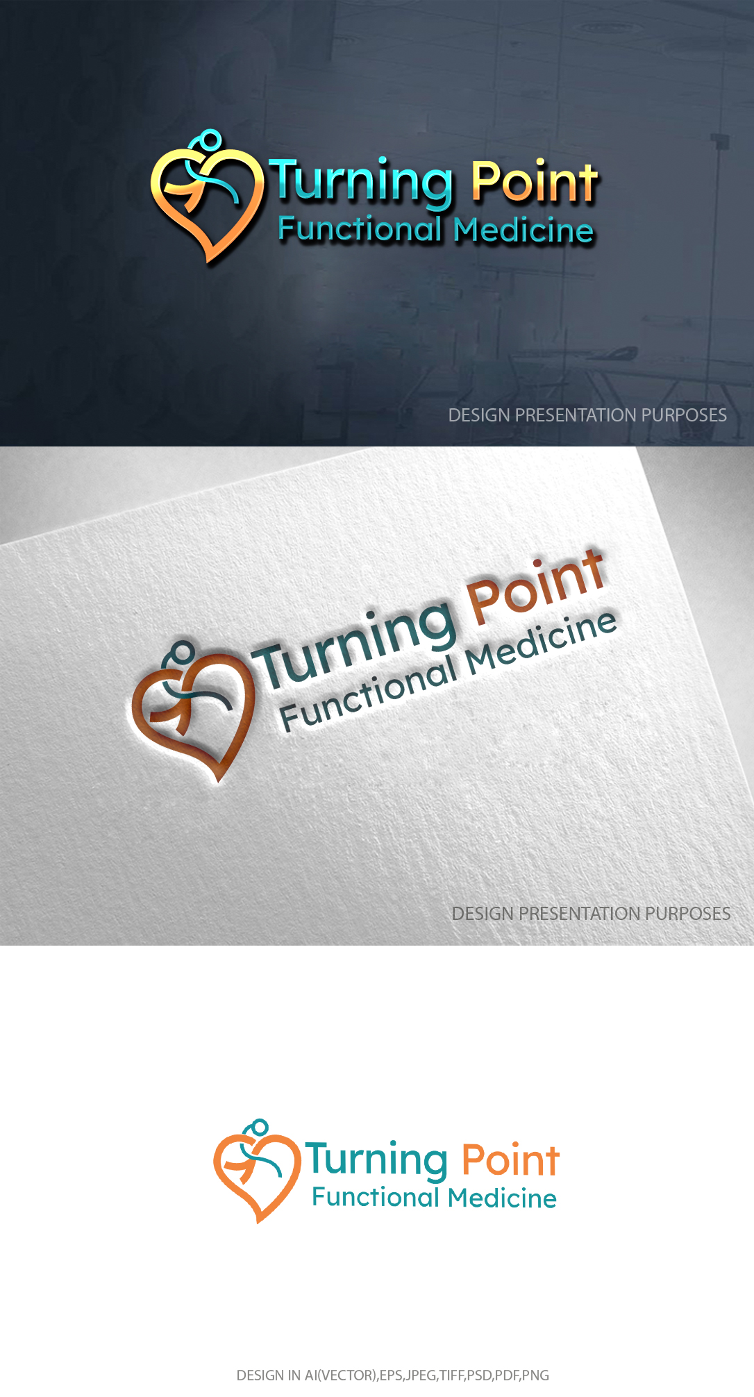 Logo Design by zebronicgraphic for Turning Point Functional Medicine | Design #30553303