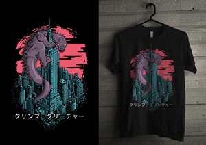 Japanese Climbing Godzilla Design