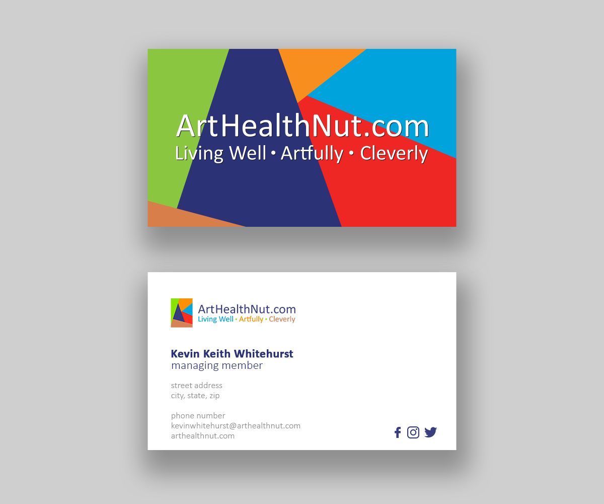 Diseño de Tarjeta de Presentación por Andrés Sebastián para ArtHealthNut.com, LLC | Diseño #30551533