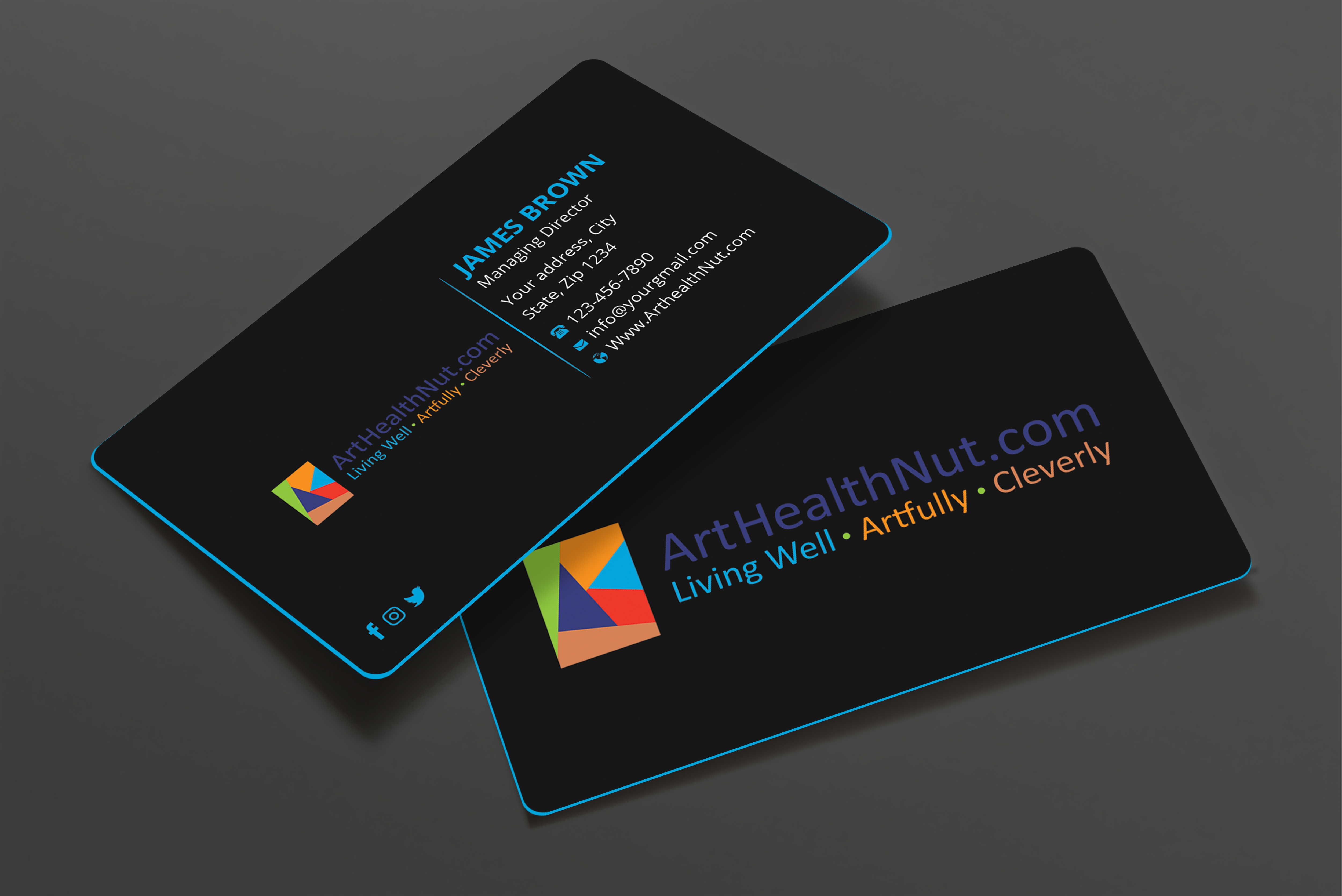 Business Card Design by Expert Bappy for ArtHealthNut.com, LLC | Design #30551914