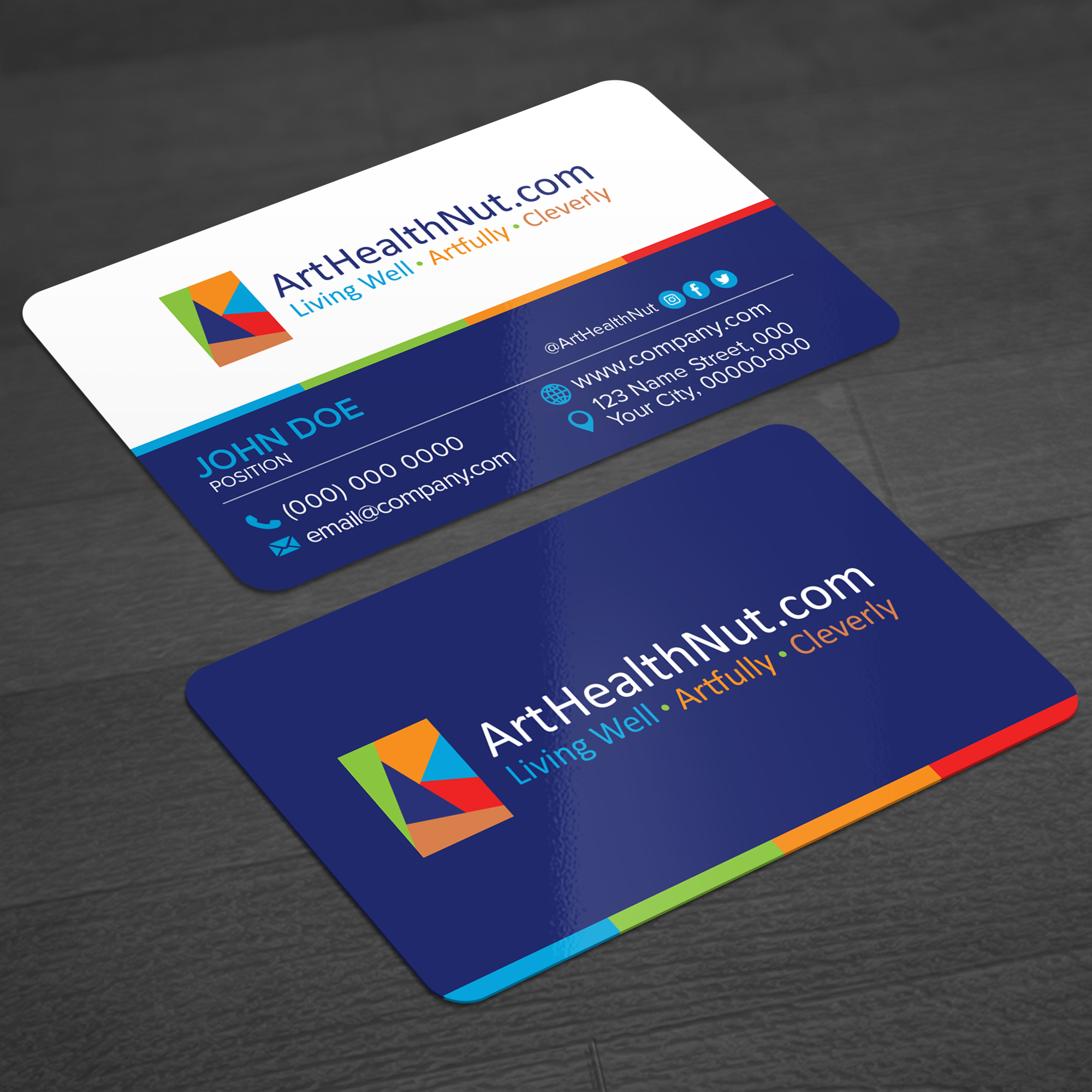 Design de Carte de Visite par WellDesign pour ArtHealthNut.com, LLC | Design #30551805