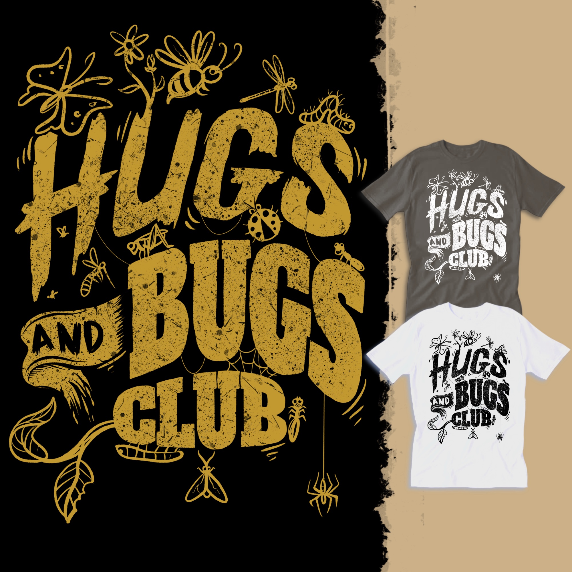 T-shirt Design by Falih A for Hugs & Bugs Club | Design #30592200