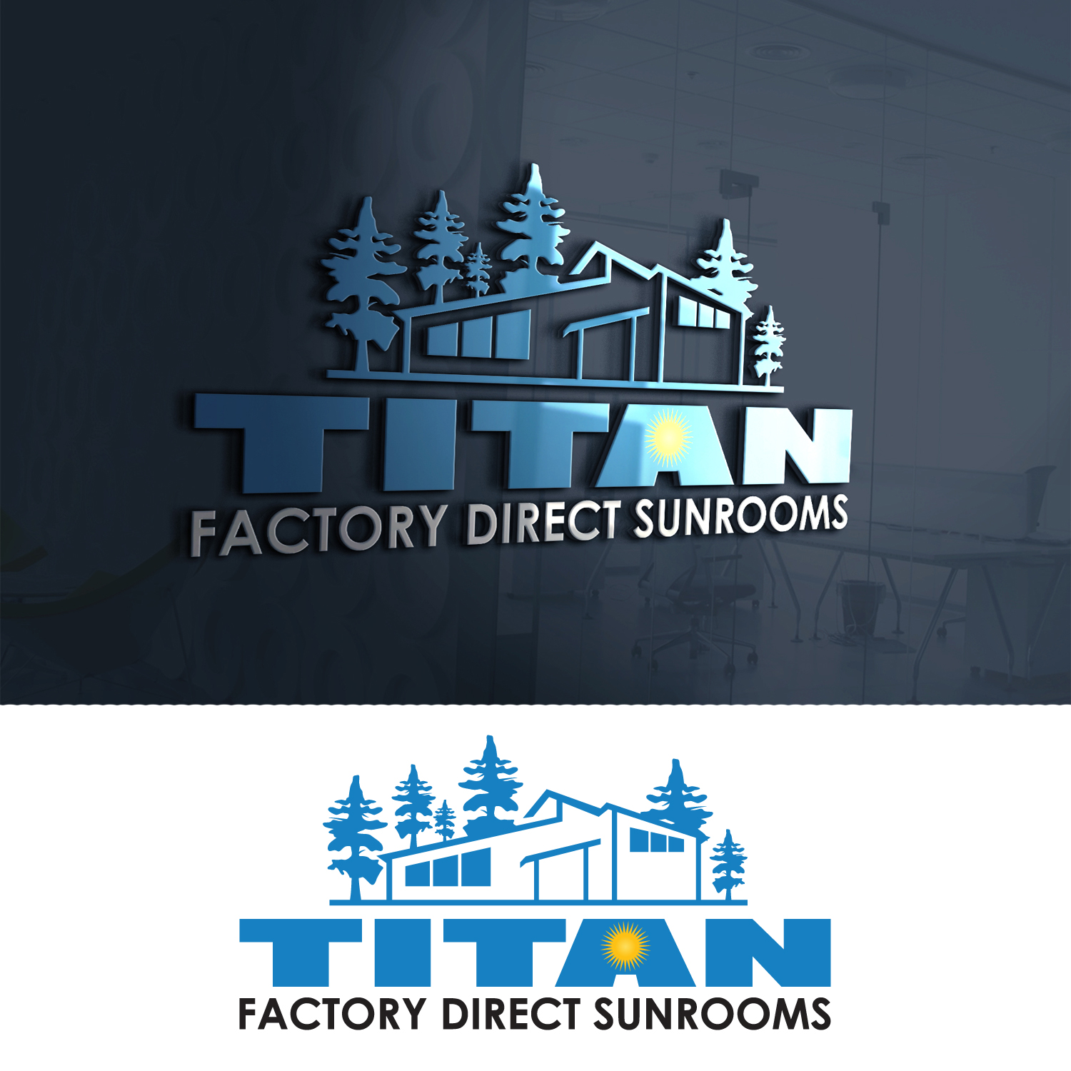 Logo Design by 24ksunny for Titan Sunrooms | Design #30552253