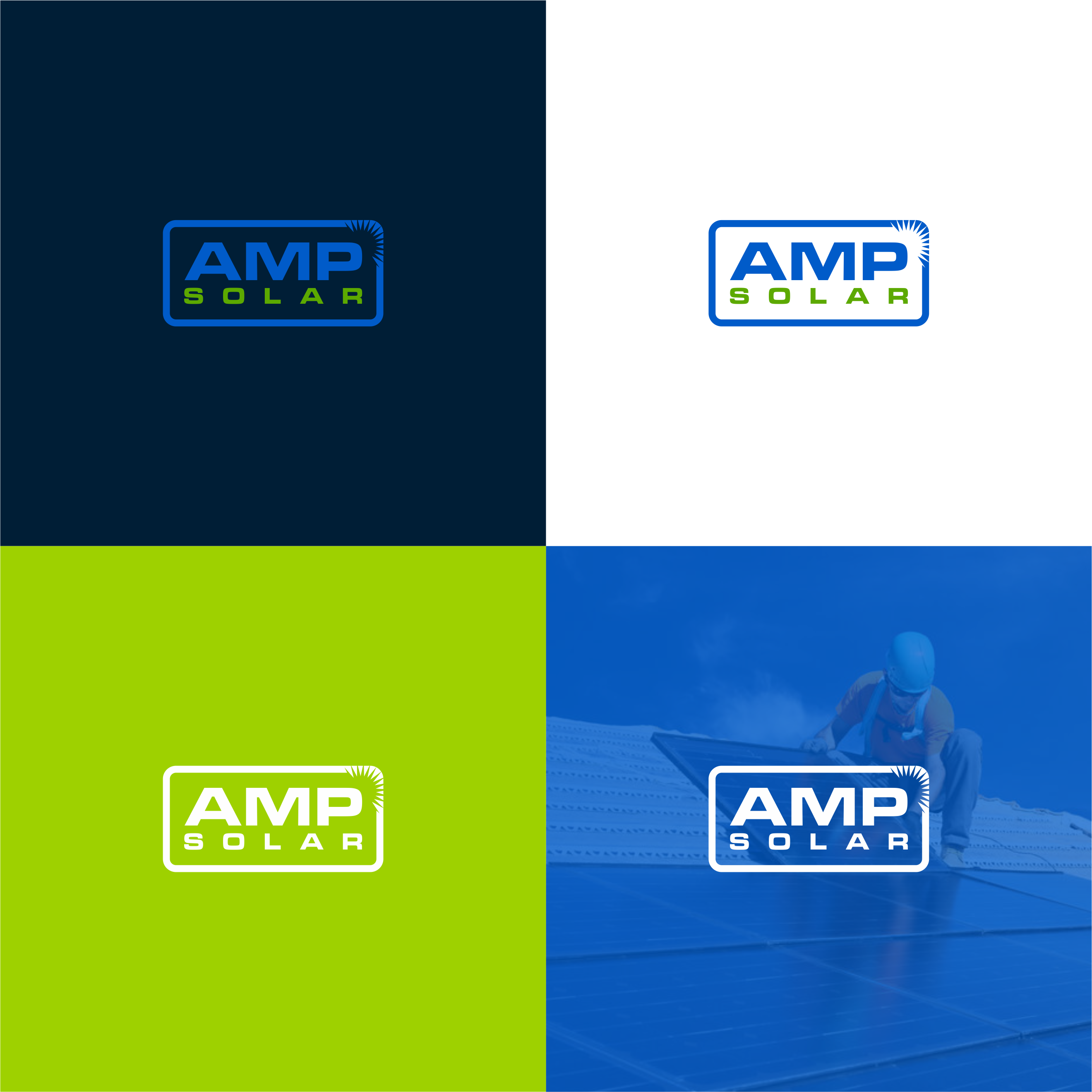 Logo Design by melzh for Amp Solar LLC | Design #30555202