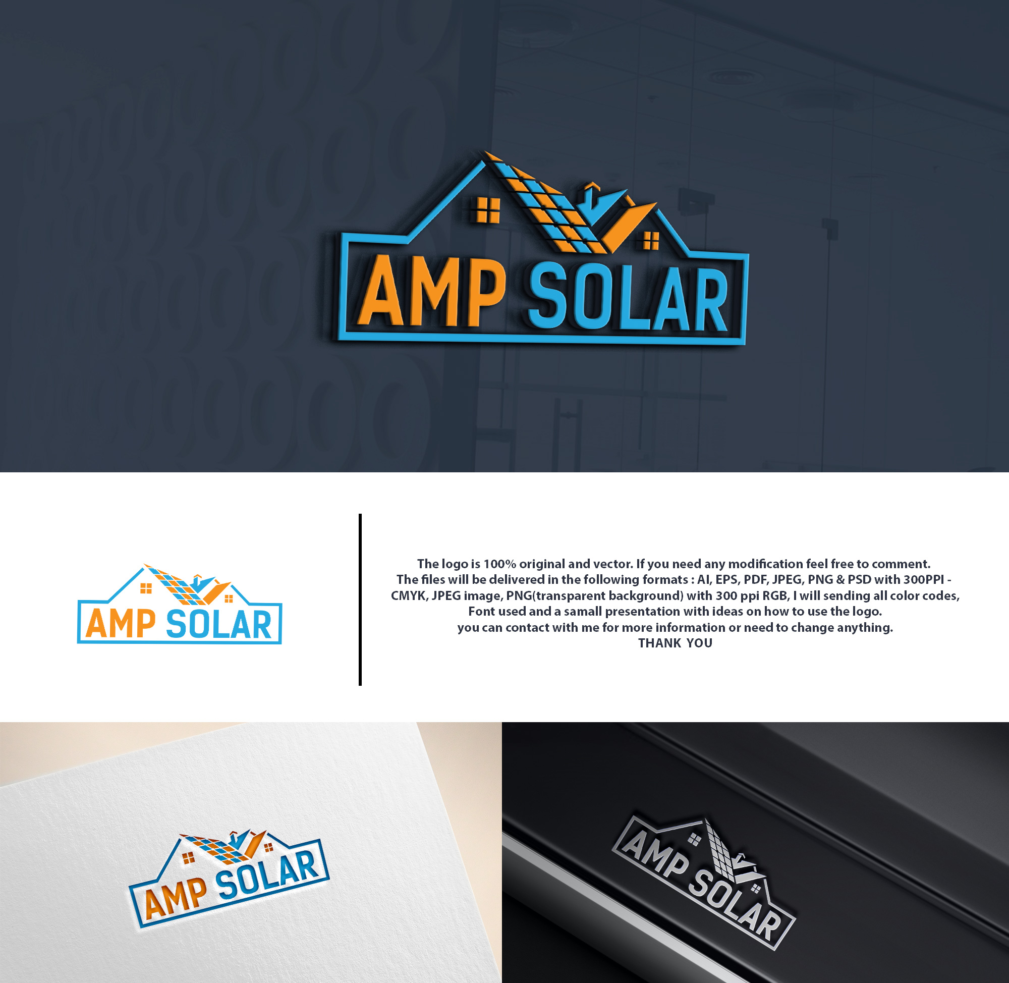 Design de Logo par DesignHour pour Amp Solar LLC | Design #30581266