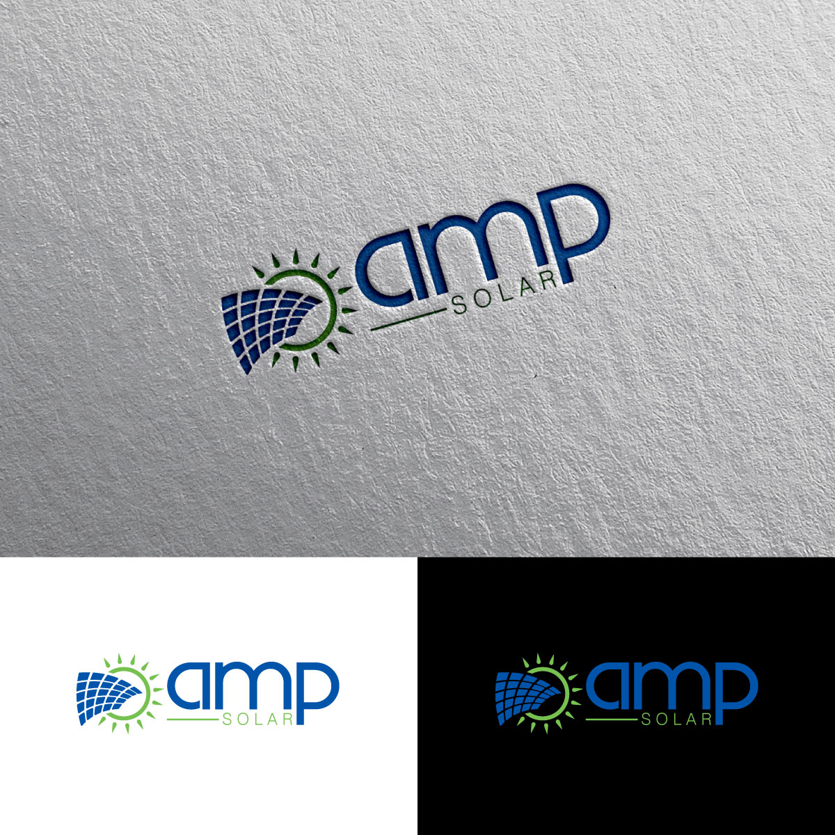 Logo Design by chris Ray for Amp Solar LLC | Design #30552702