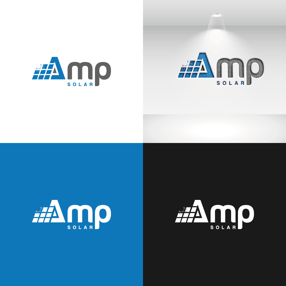 Logo Design by Visionarydexiner for Amp Solar LLC | Design #30561530