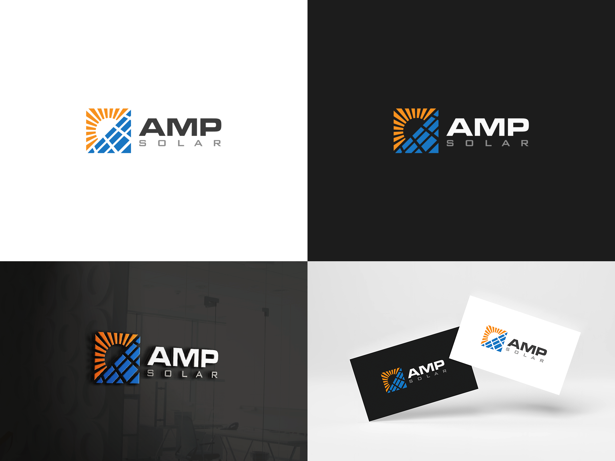 Logo Design by COLOUR CREATIVE for Amp Solar LLC | Design #30580197