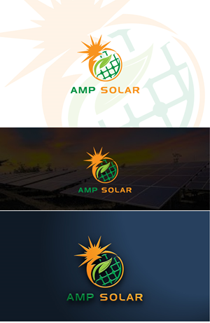 Logo Design by Deziners Zone for Amp Solar LLC | Design: #30556017
