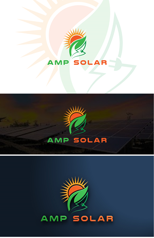 Logo Design by Deziners Zone for Amp Solar LLC | Design: #30556019