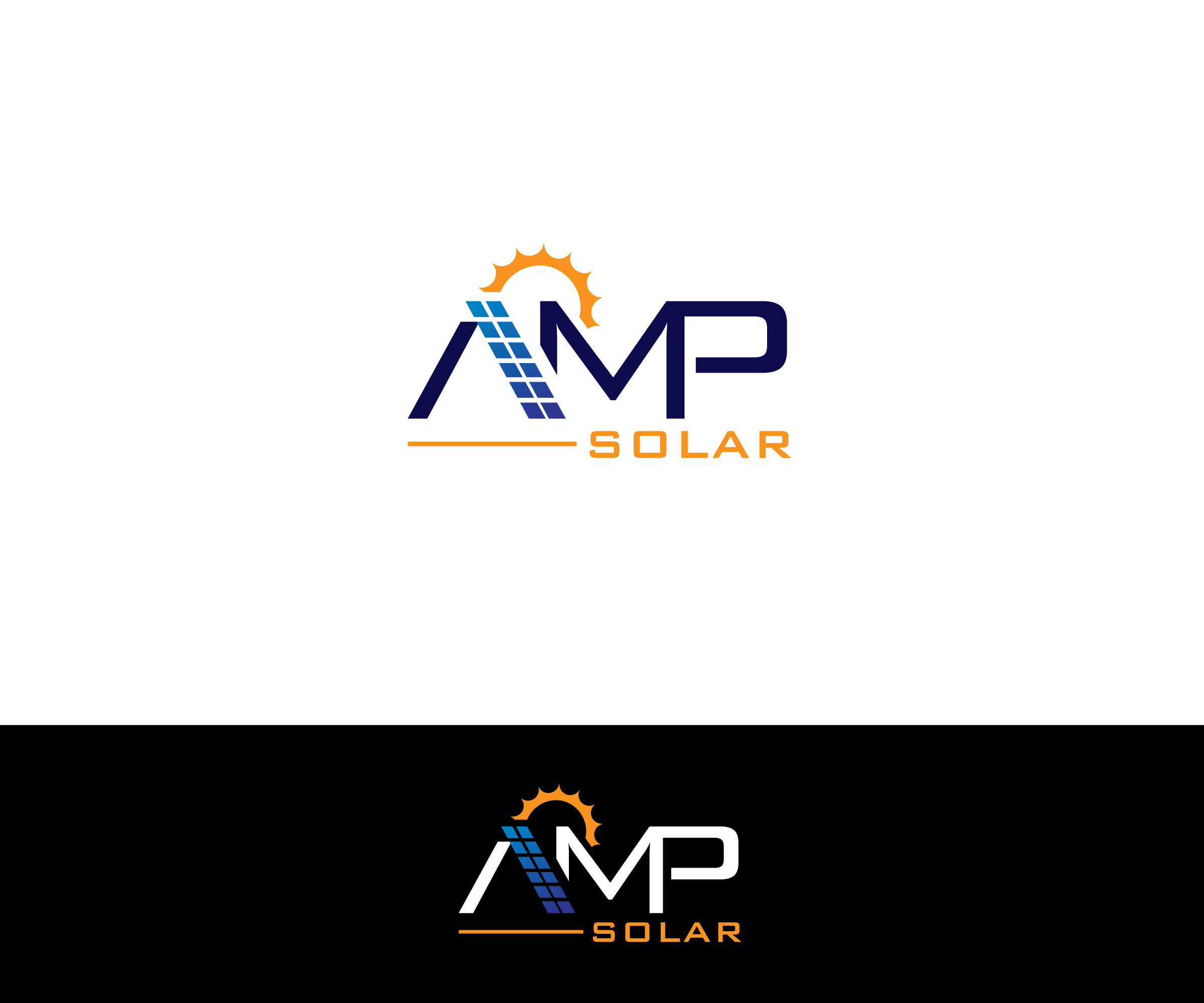 Logo Design by ecorokerz for Amp Solar LLC | Design #30555418