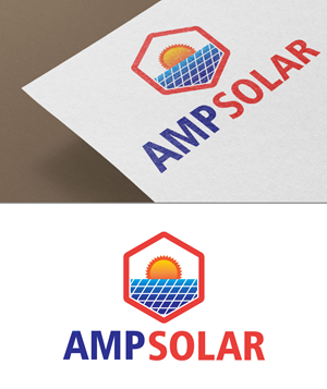 Diseño de Logo por fly  design para Amp Solar LLC | Diseño: #30555588