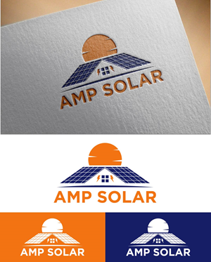 Diseño de Logo por fly  design para Amp Solar LLC | Diseño: #30555589