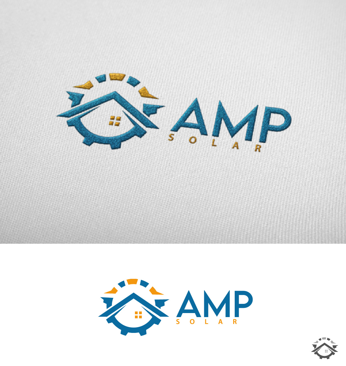 Logo Design by fly  design for Amp Solar LLC | Design #30555592