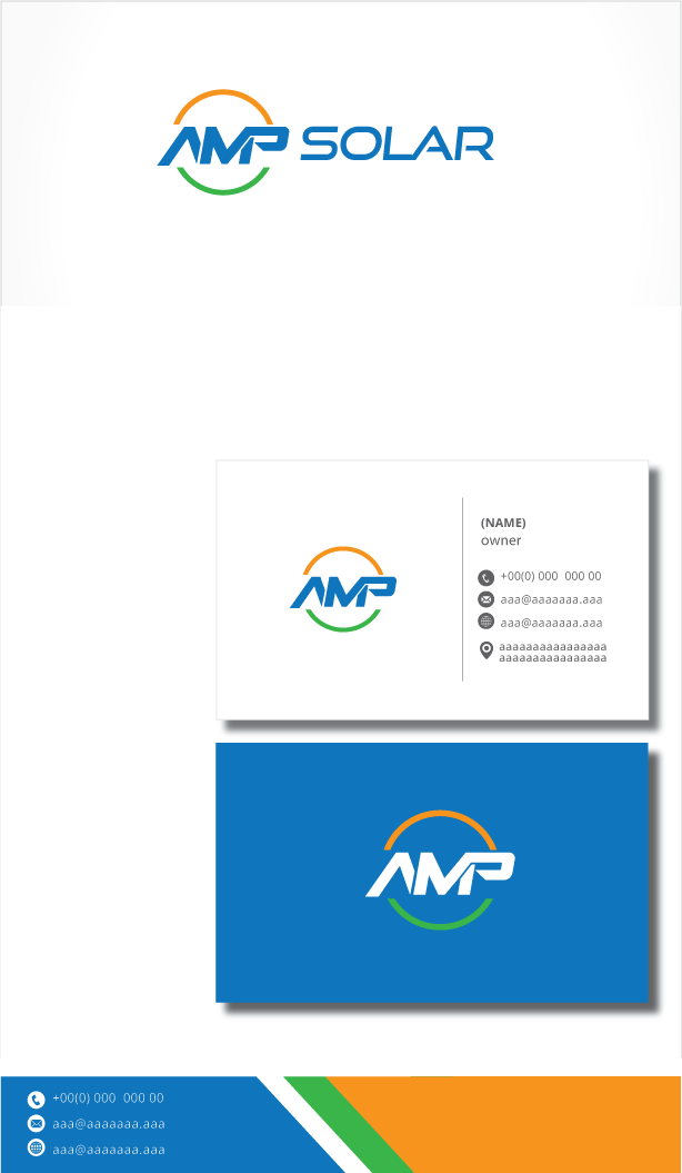 Logo Design by zebronicgraphic for Amp Solar LLC | Design #30555321