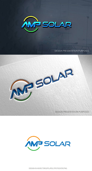 Logo Design by zebronicgraphic for Amp Solar LLC | Design: #30555322