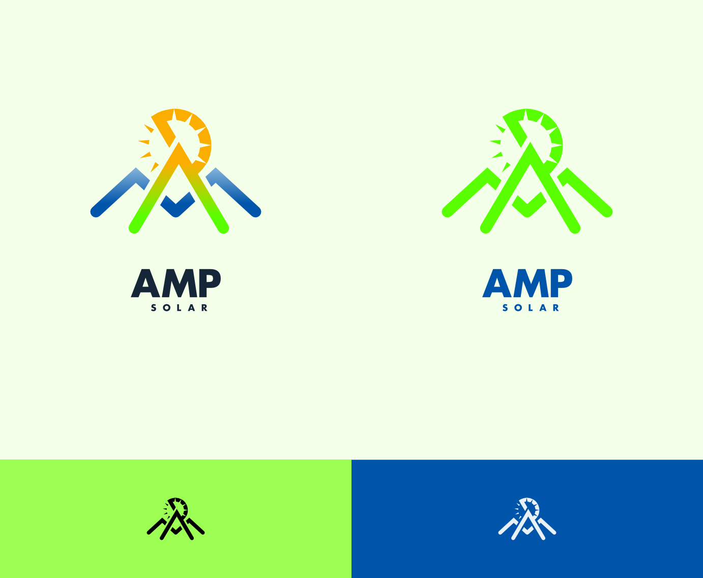 Logo Design by Maestral for Amp Solar LLC | Design #30560277