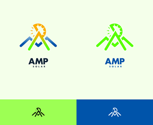 Logo Design by Maestral for Amp Solar LLC | Design: #30560277
