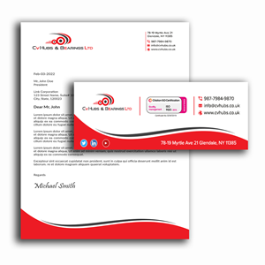 Stationery Design by sadikul islam for CV Hubs & Bearings Ltd | Design: #30558311