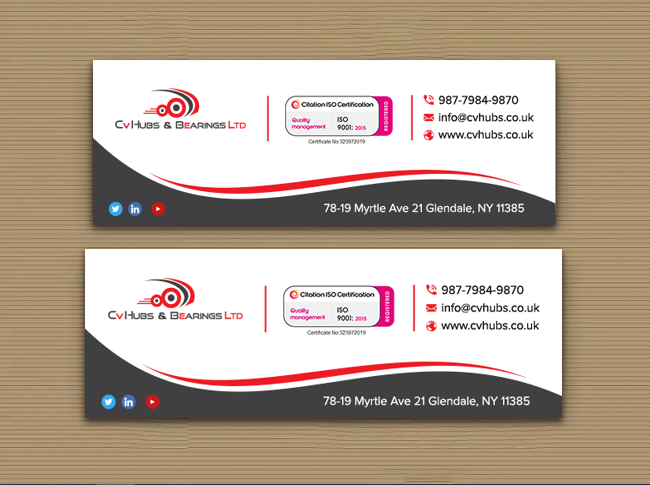 Stationery Design by sadikul islam for CV Hubs & Bearings Ltd | Design #30558314