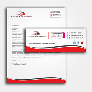 Stationery Design by sadikul islam for CV Hubs & Bearings Ltd | Design: #30558377