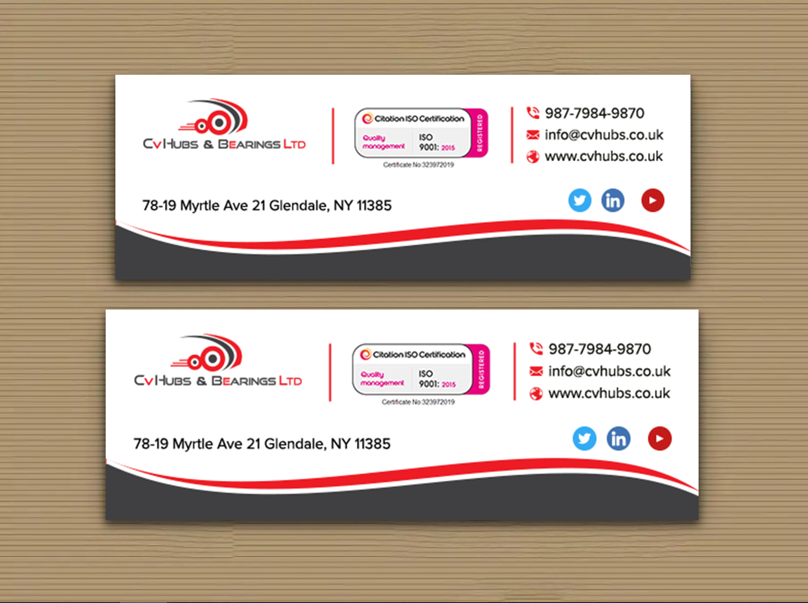Stationery Design by sadikul islam for CV Hubs & Bearings Ltd | Design #30558380