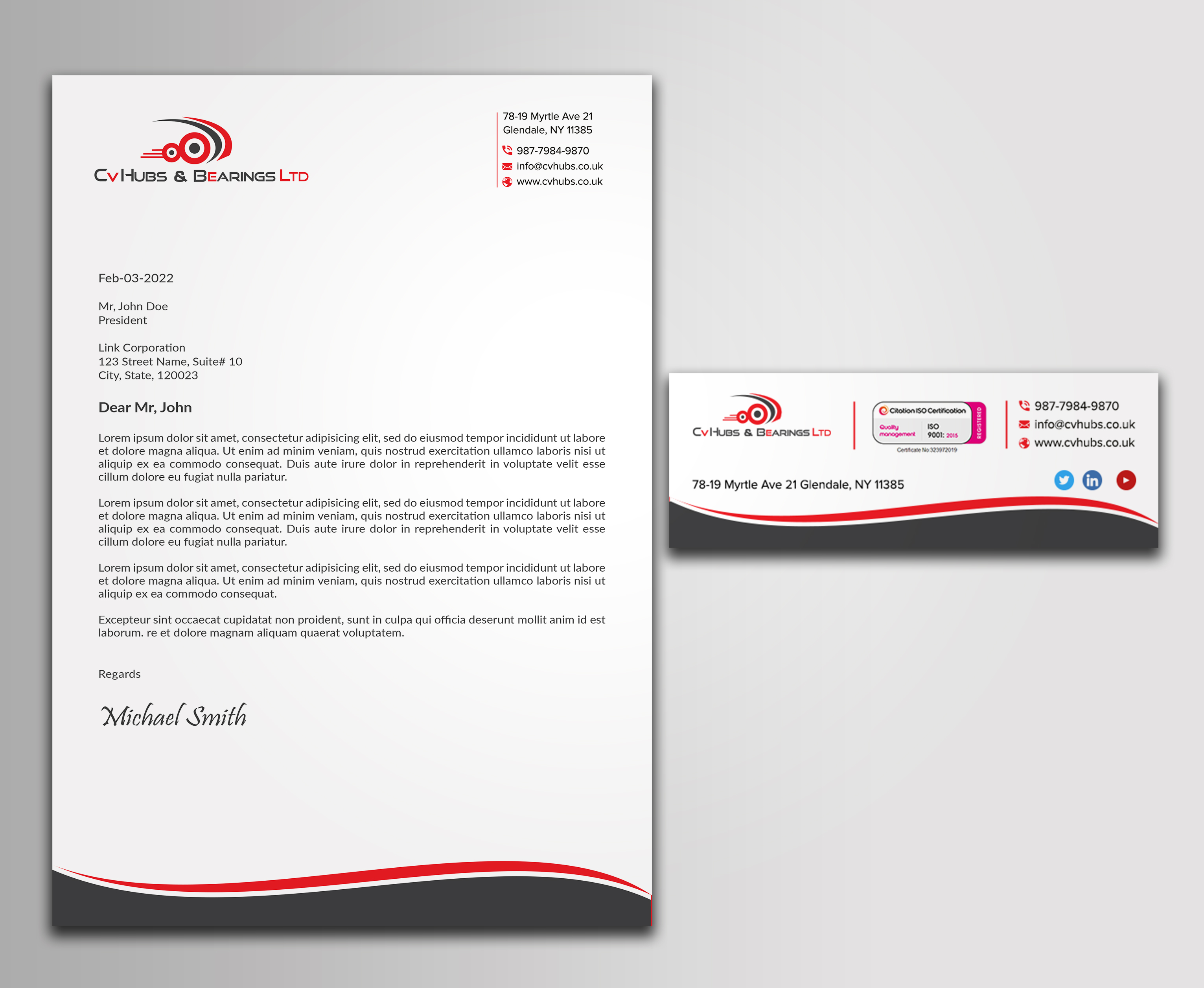 Design de Papeterie par sadikul islam pour CV Hubs & Bearings Ltd | Design #30558388