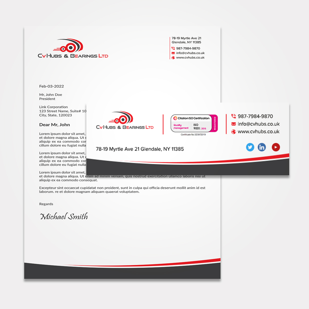 Design de Papeterie par sadikul islam pour CV Hubs & Bearings Ltd | Design #30558393
