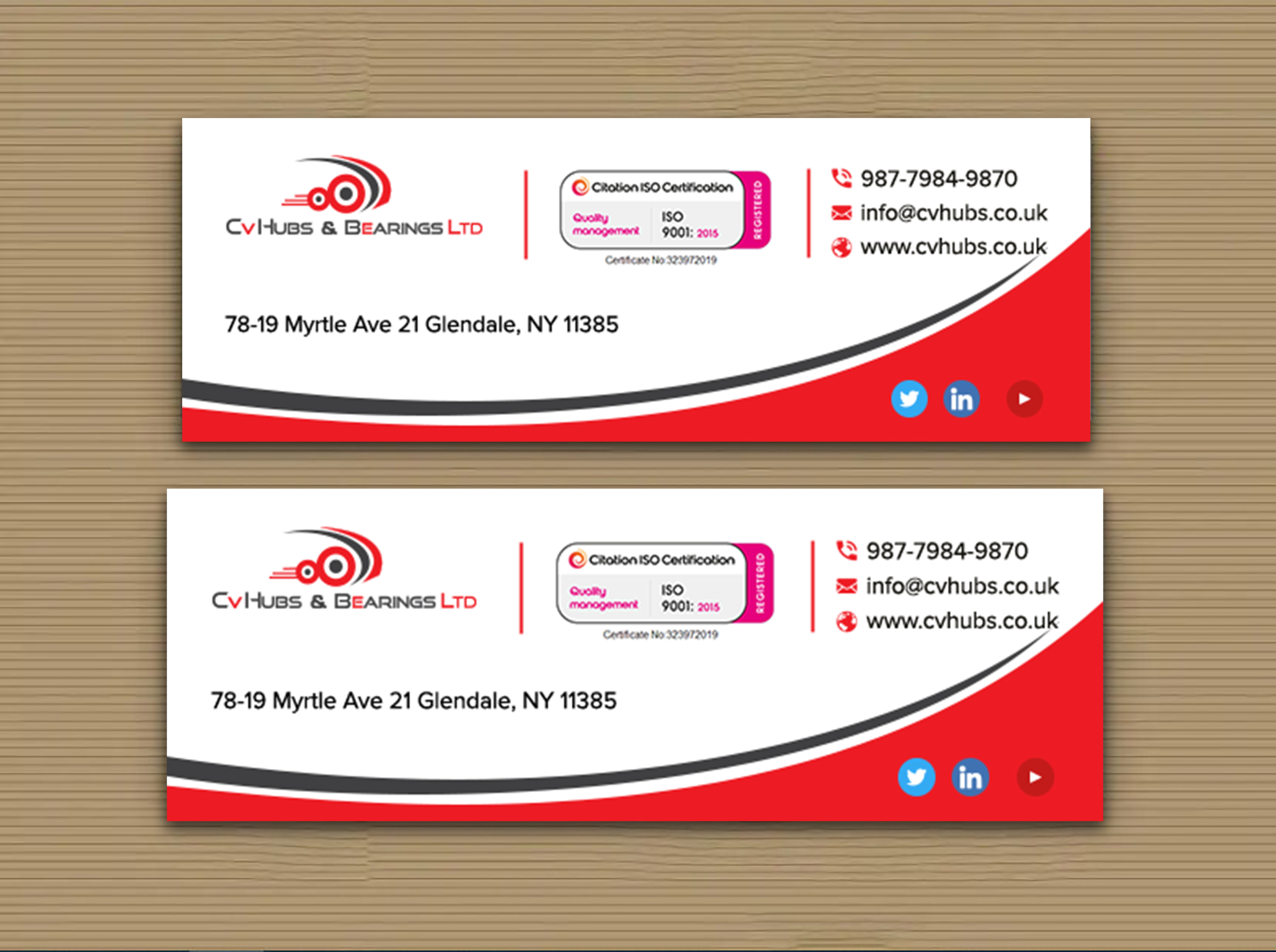 Stationery Design by sadikul islam for CV Hubs & Bearings Ltd | Design #30558411