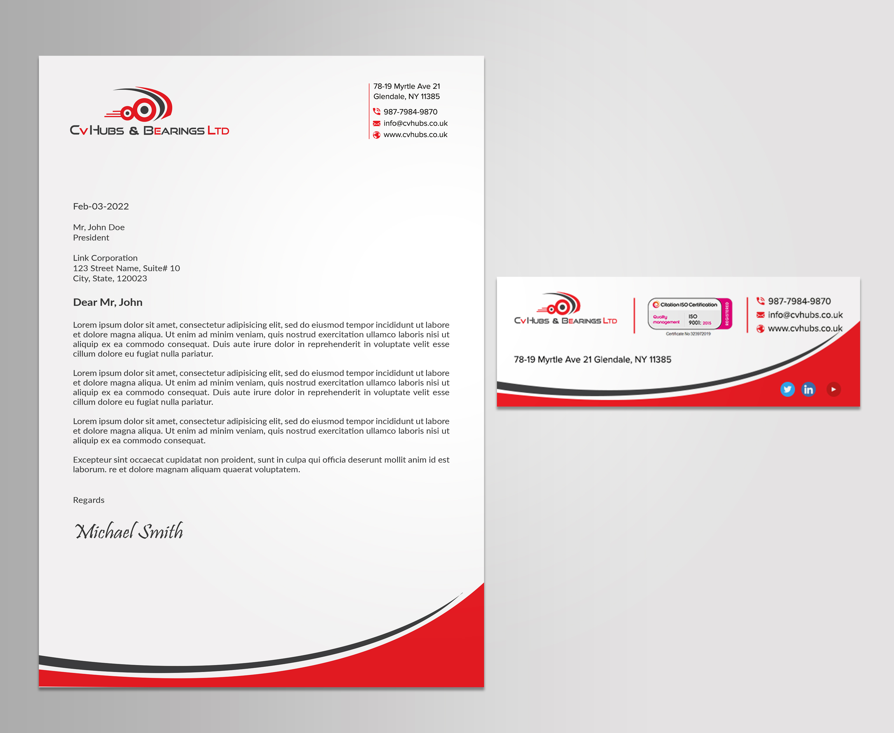 Design de Papeterie par sadikul islam pour CV Hubs & Bearings Ltd | Design #30558412