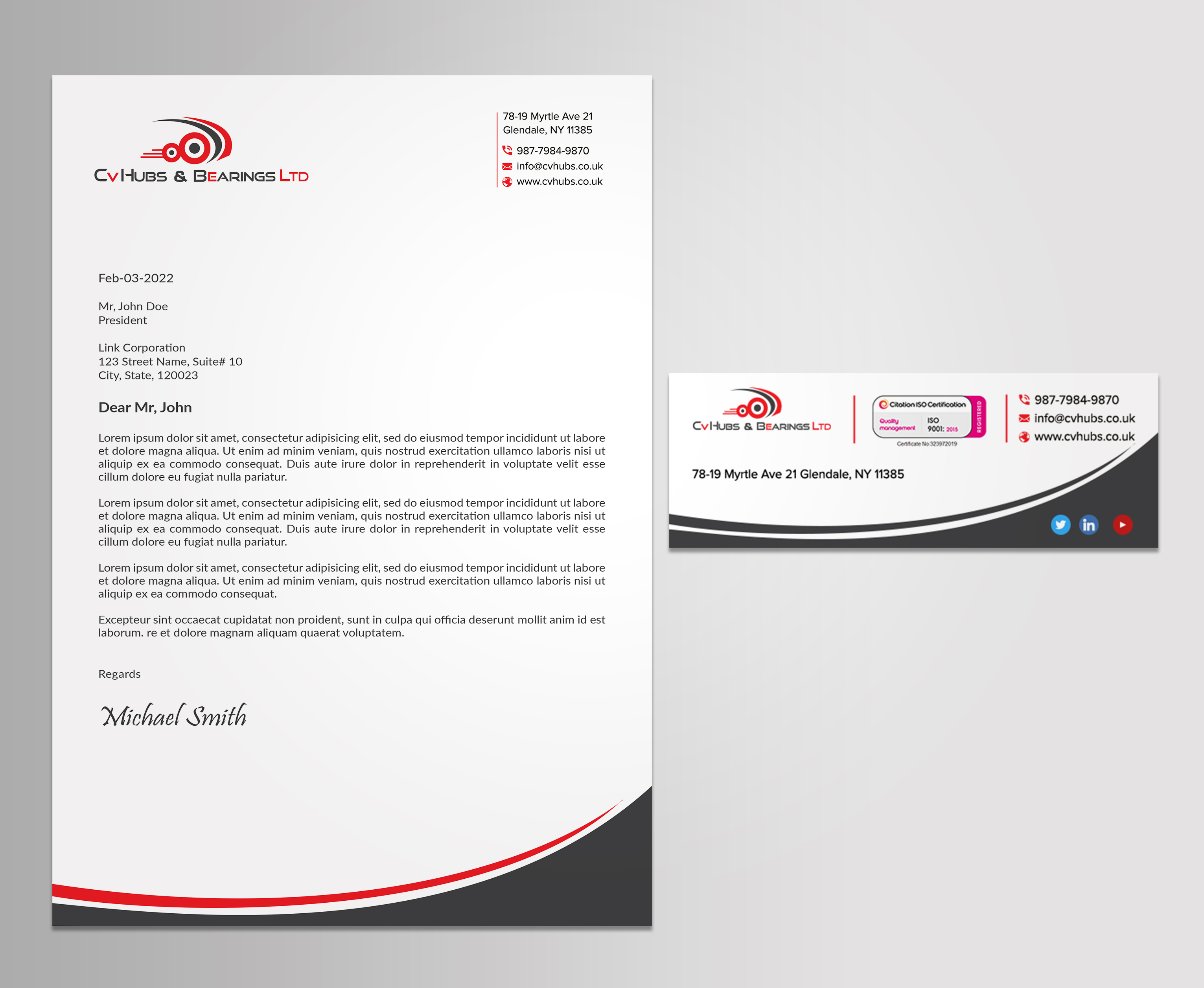 Design de Papeterie par sadikul islam pour CV Hubs & Bearings Ltd | Design #30558462