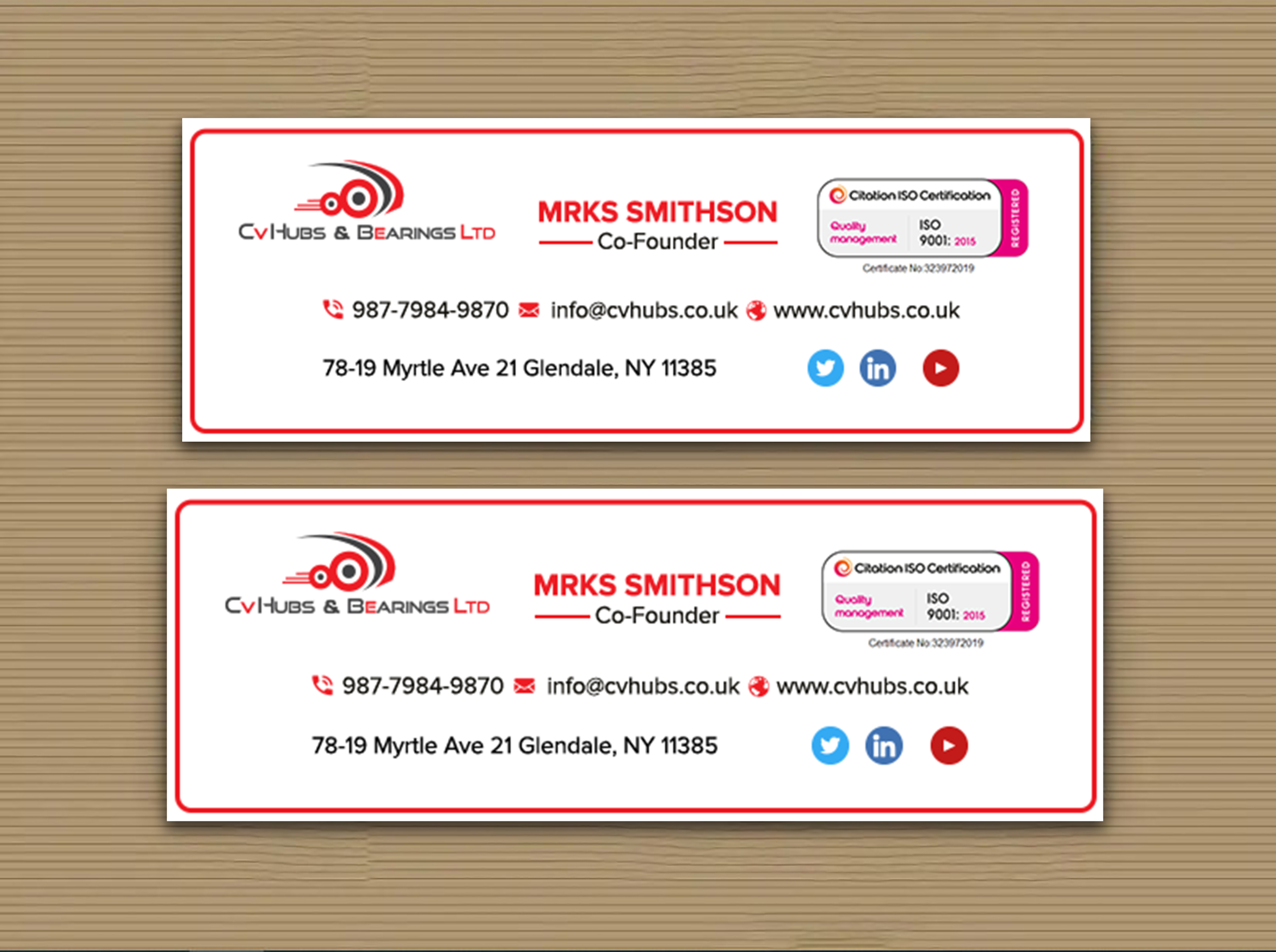 Stationery Design by sadikul islam for CV Hubs & Bearings Ltd | Design #30558553